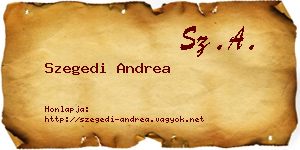 Szegedi Andrea névjegykártya
